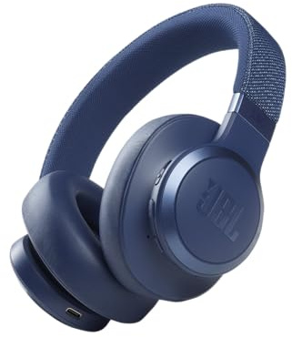 JBL Live 660NC Auriculares Supra-Ear Bluetooth inalámbricos con cancelación de Ruido, hasta 50 Horas de reproducción – Azul