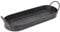 BSTKEY Plateau de service ovale décoratif, fer argenté, solide, style rustique industriel, 34,5 x 12,5 x 3,5 cm, 300 g, galvanisé, poignée, passe au four, 1 pièce