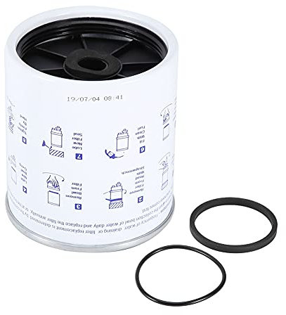 Filtre à carburant et séparateur d'eau KIMISS, Convient aux moteurs hors-bord, navires, bateaux à moteur, yachts, Gris, 97x104 mm / 3,8x4,1 pouces