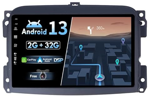 JOYX Android 12 Autoradio Passt für Fiat 500L (2012-2016) - Rückfahrkamera Canbus KOSTENLOS - 2G+32G - 10.1 Zoll 2.5D - 2 Din - Unterstützen DAB Lenkradsteuerung 4G WiFi Bluetooth Carplay Android Auto