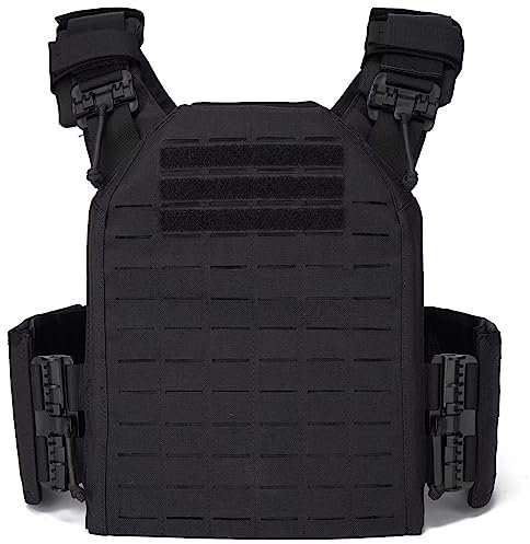 TWINFALCONS Quick Realse 1000D Nylon modular cutting tactical hunting vest personal protective for hunting (Black)
