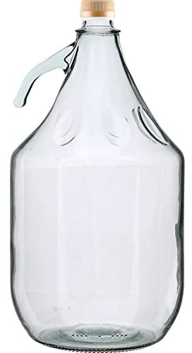 AlcoFermBrew Korbflasche 5L - Glasballon | Weinballon | Flaschen für Wein
