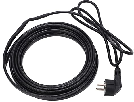 Cavo Antigelo 5 Metri Cavo Scaldante Antiruggine Riscaldamento più Veloce Autoregolante con Spia per Seminterrato Garage Giardino