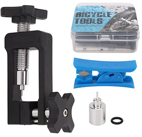 Agatige Fahrrad-Öl Nadel, Mountainbike-Öl-Nadel-Einsetzen-Werkzeug Fahrrad-Reparatur-Rohrleitung Stecker Olive Head Hydraulic Disc Brake Schlauch Banjo Einsetzen Werkzeug Mit Cutter