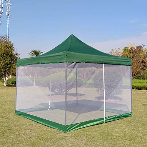 3 x 3 m großer Pop-Up-Pavillon – mit 4-seitigem Moskitonetz – professionell, wasserdicht an der Oberseite – für Garten, Camping, Hochzeit, Grillpartys