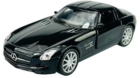Welly Mercedes-Benz SLS AMG Coupe Schwarz C197 2009-2014 1/34-1/39 Metal Modell Auto Die Cast Neu im Kasten