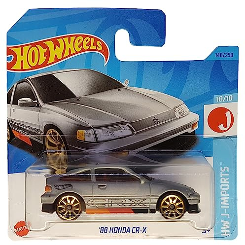 Hot Wheels - ´88 Honda CR-X - HW J-Imports 10/10 - HKJ17 - Short Card - grau metallic - Mattel 2023