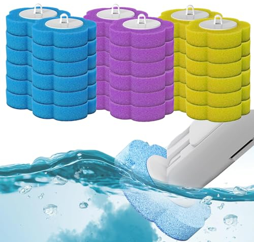 Cabezal de Escobilla Baño Desechable, 36 Piezas Recambio de Cabezal Escobilla desechable con Limpiador, Cabezal de Recambio Escobilla Baño para Limpieza para Hotel, Familia