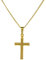 Anhänger Kreuz mit massiver Goldkette 1,1 mm 333-8 Karat Gold, Kettenlänge:42 cm Damenkette