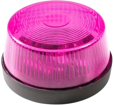 Carpeta Warnlicht mit Sirene * Rot, Blau, Orange oder Rosa * als Deko für Party und Kindergeburtstag | Blinkendes LED-Licht, 7x4cm, mit Batterien | Rundumleuchte, Edition: Pink, Mädchenparty