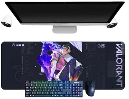 Valorant Clove XL Multifunction Gaming Mouse Pad, 800 x 300 mm, Waterproof Gaming Keyboard Mouse Mat and Non-Slip Rubber Base Textured Surface