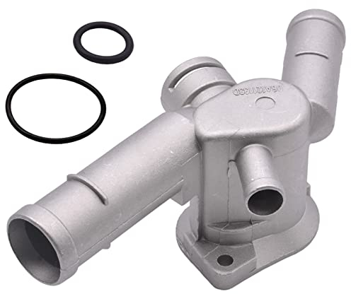 Neu Aluminium Legierung Kühler Thermostat Gehäuse Kühlmittelschlauch WASSERFLANSCH Flansch für VW T5 für Jetta für Bora POLO Golf Käfer Skoda Fabia octavia A3 Seat LEON IBIZA CORDOBA 06A121132