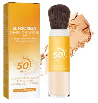 Scalp Sunscreen Powder SPF 50 - Translucent Mineral Powder for Hair & Scalp Protection, Lightweight Sun Defence Brush for All Hair Types, Non-Greasy SPF powder