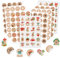 DPKOW 8 x 24 Aufkleber Adventskalender Zahlen, Kraft Weihnachten Adventskalender Sticker 1-24 Nummern Adventskalender 2025 Klebezahlen Selbstklebend Etiketten Adventskalender Basteln Weihnachten