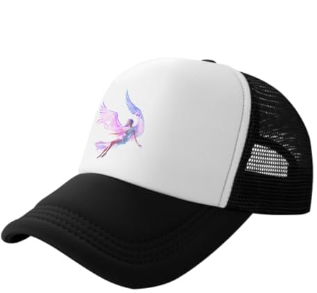 QIYAEUA Unisex Hut Devi lGirl Print Mesh Baseballkappe Trucker Hüte Sport Outdoor Verstellbar Gewaschen Snapback Papa Hut Geschenk