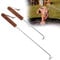 Grill-Flipper, Edelstahl-Grill-Fleischwender, Haken zum Grillen, Räuchern, Schweineschwanz, Zubehör zum Grillen, Wenden von Gemüse und Fleisch, tolles Werkzeug zum Grillen (2 Größen)
