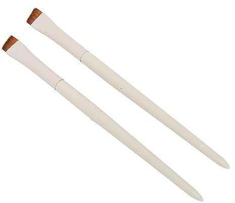 Qukaim Abgewinkelter Augenbrauenpinsel, abgewinkelter Augenbrauenpinsel, 2 Stück schräg Augenbrauenpinsel-Set, professionelles Make-up-Werkzeug mit weichem Haar, ultradünnes Design für
