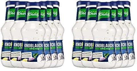 Knorr Knoblach Sauce cremige Grillsauce mit mildem Geschmack 250 ml 6 Stück (Packung mit 2)