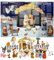 Wpsagek Weihnachten Adventskalender 2024 Krippe - Krippe Spielset Kalender - 2024 Weihnachten Adventskalender Christlich Religiöser Adventskalender Spielzeug für Kinder
