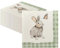 80 Osterservietten, Osterdeko, Bunny Print Party Servietten Grün Kariertes Papier Servietten, Doppelservietten Ostern Tischdekoration 25x25cm