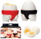 Xafrstyu Eierbecher Set, 2 Lustige Eierbecher für Weich- und Hartgekochte Eier mit Edelstahl-Eierschneider - Ideal für Frühstück und Desserts (2)