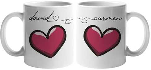 Set 2 Tazas Personalizadas Regalo San Valentín Pareja Novio Novia Regalos Originales
