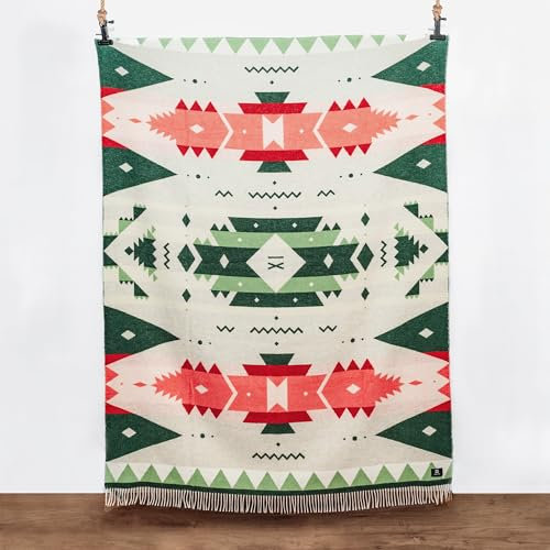 Hand und Feuer Kuscheldecke Aztekenmuster Ethno-Stil 150 x 200 cm Creek Grün