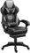 Luxirest Chaise Gaming Chaise Bureau Ergonomique avec Repose-Pied - Fauteuil Gaming avec Soutien Lombaire et Appui-tête - Siège Gaming (Noir et Gris)