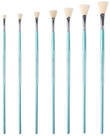Fan Brush Watercolour Oil Painting Brush Brushes Brushes Fishtail Packing (Grey As shown)