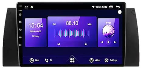 ALOEU Android Autoradio Car Stereo Radio De Coche Pantalla Tactil Coche GPS Navegación para BMW 5 E39 1995-2003 E53 X5 M5 Conecta Y Reproduce Cámara De Respaldo Estéreo De FM/Am/RDS