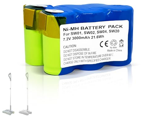 Replacement Battery for Gtech Floor Sweeper SW01, SW02, SW04, SW10, SW20, Replacement for 2-01-033, AS-193CRN, AS-193E9B, HSC5 7.2, SW04-NB,etc