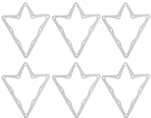 Tyenaza 6-teiliges Billard-Magic-Rack-Blatt, Tisch-Pool-10-Ball-Papierspitzen-Werkzeug-Zubehör, weiß