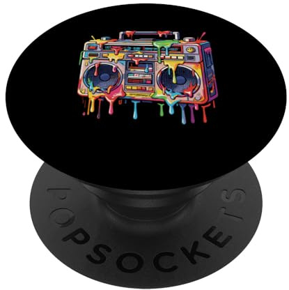 Graffiti Boombox Old School Hip Hop Urban Retro Motiv PopSockets Klebender PopGrip
