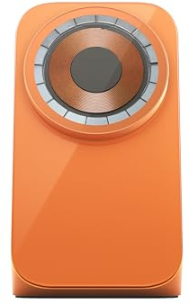 NOMAD Stand One Stellar Orange, 25W Qi2 MagSafe Ladestation für iPhone und AirPods, 2-in-1 Wireless Charger Stand mit Standby-Modus-Unterstützung, gewichtetes Metall- und Glasdesign, USB-C-Kabel im