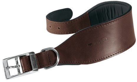 Ferplast 75137958 Hundehalsband VIP CW15/32, aus Leder, gepolstert, Breite: 1,5 cm, Halsumfang: 26-32 cm, braun