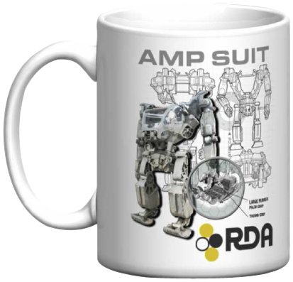 Underground Toys Avatar RDA Combat Amp Anzug Keramik Kaffeebecher, Wei, 1 Stck, Wiederverwendbar, Indoor, Erwachsener, Film, Alle Gelegenheiten