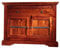 MASSIVMOEBEL24.DE Oxford Eckkommode Akazie, Farbe:Dunkelbraun lackiert, Größe:107x54x80 cm (BxTxH)