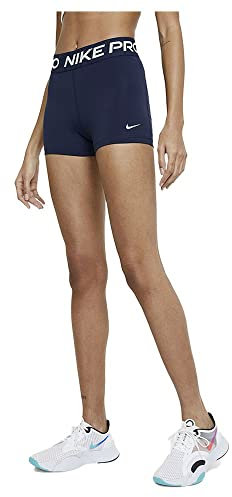 Nike Damen Pro Upper Thigh Length Tight, Obsidian/White, S EU