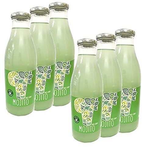 Agidra - Boisson pour mojito - 6x1L - Végétalien, Sans alcool, Menthe - Bouteille