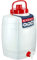 KADAX Bidon d'eau, tonneau à boissons, en plastique, bidon d'eau potable, réservoir d'eau avec robinet, réservoir d'eau, bidon de boisson avec joint en caoutchouc (15 l, blanc)