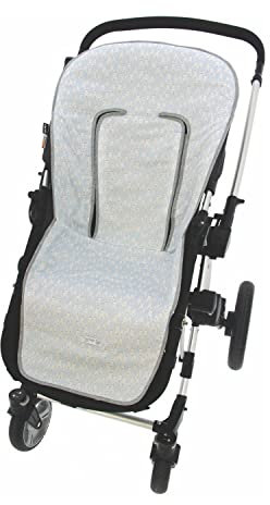 Funda de Verano para Silla Paseo Universal Rosy Fuentes- Colchoneta para Carrito Bebé- Transpirable-Compatible con Bugaboo, Jane, Concord, Baby Jogger, Bebecar…0-celeste