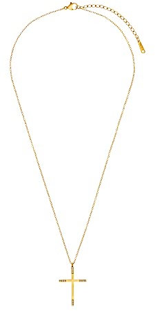 Heideman Halskette Mavie Damen aus Edelstahl gold farbend poliert Kette für Frauen mit Stein weiss vergoldet