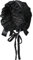 Damen-Motorhaube, viktorianisch, Pioneer, Kolonial-Pilger-Motorhaube, Übergröße, Schwarz 3, M