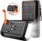 revolt USB Kurbel Ladegerät: Kurbel-Dynamo-Solar-Powerbank, 30.000 mAh, PD 20 W, Super Charge, LED (Dynamo-Powerstation, Solar Akkupack, Handy Ladestation)