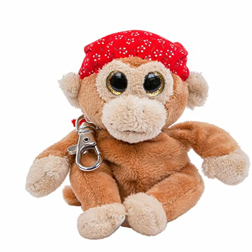 Teddys Rothenburg Bukowski Schlüsselanhänger AFFE Bernard Hellbraun 10 cm Plüschanhänger Kuscheltier Plüschtier Stofftier Plüschaffe Stoffaffe