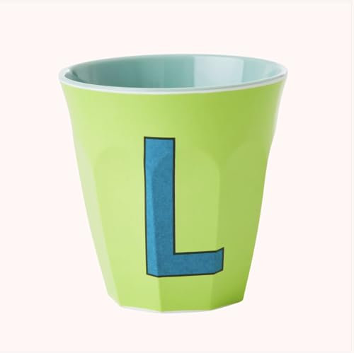 Selezione Cartoleria Varzi - Rice Bicchiere Melamina Lettera L Tazza Lime