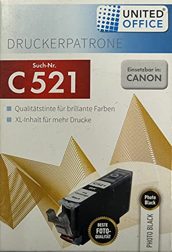 United Office Druckerpatrone C521 Schwarz Kompatibel mit Canon