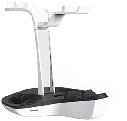 FackLOxc Station de chargement tout-en-un avec lumière LED pour manettes PS VR2/PS5 Base de charge Support de charge