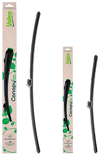 VALEO CANOPY Limpiaparabrisas - Kit De Escobillas Limpiaparabrisas Planas Hechas Con Materiales Naturales Y Reciclados CAN92+CAN38 - Frontales - Longitudes: 700mm+450mm - (Paquete de 2)