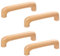 HY HUIJUN 4 Stück Holzgriffe Massiv Küchengriffe Türgriffe Möbelgriffe Schubladengriff Hause DIY Decor für Küchen Schrank Schublade Mobel
